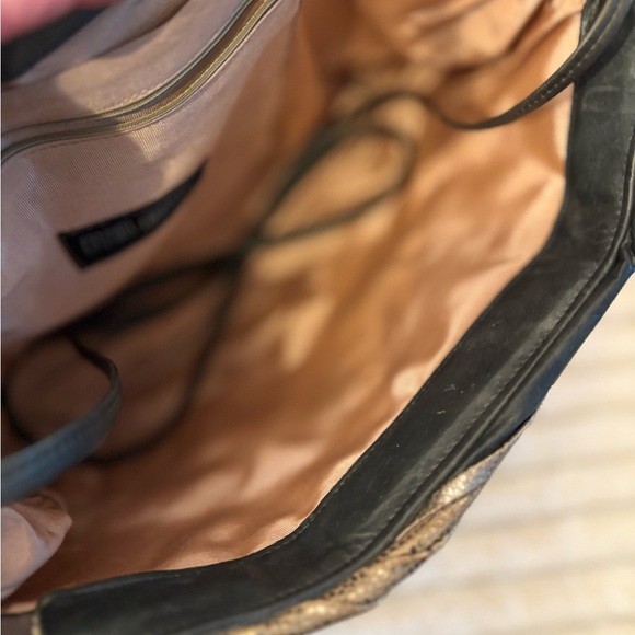 Cynthia Lockhart New York VINTAGE 80's Elegant Charcoal and Gold Women's Bag - Picture 7 of 8